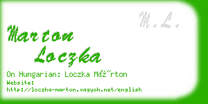 marton loczka business card